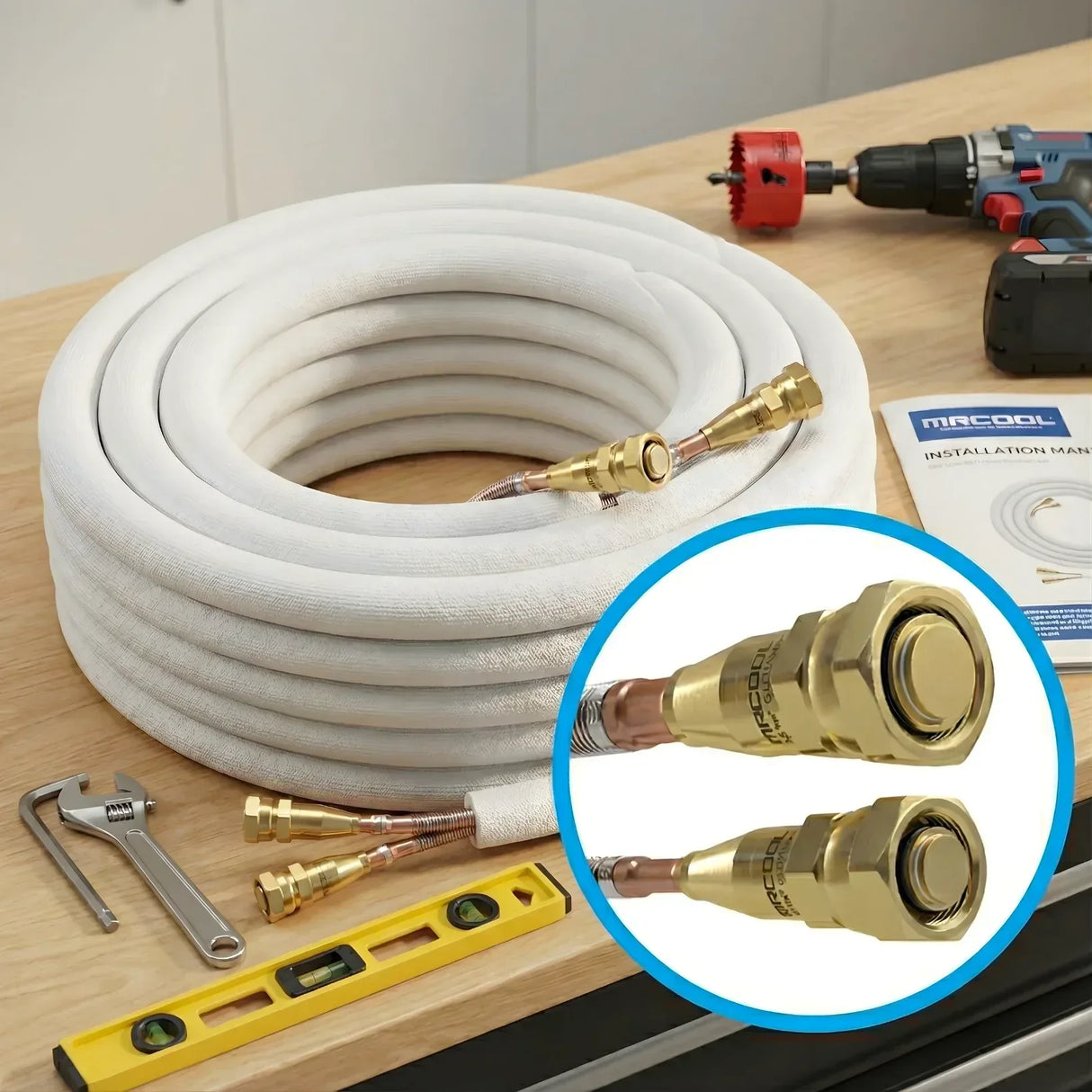 MRCOOL DIY 5th Gen Ceiling Cassette Single-Zone System (18,000 BTU) w/ 25ft pre-charged line