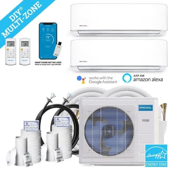 MRCOOL DIY Mini Split - 27K BTU 2.25-Ton 2-Zone (9K + 12K) Ductless AC and Heat Pump