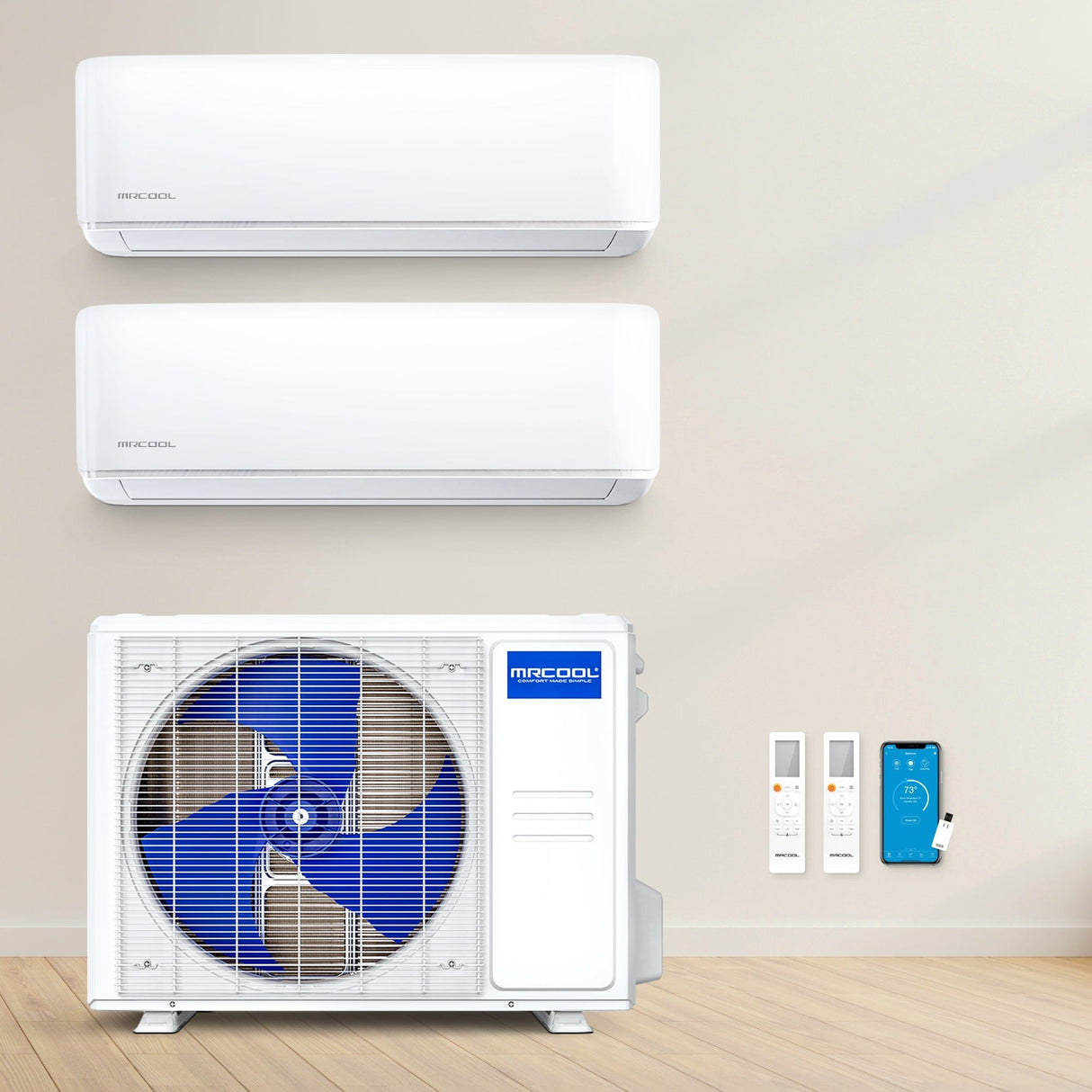 MRCOOL DIY Mini Split - 27K BTU 2.25-Ton 2-Zone (9K + 12K) Ductless AC and Heat Pump