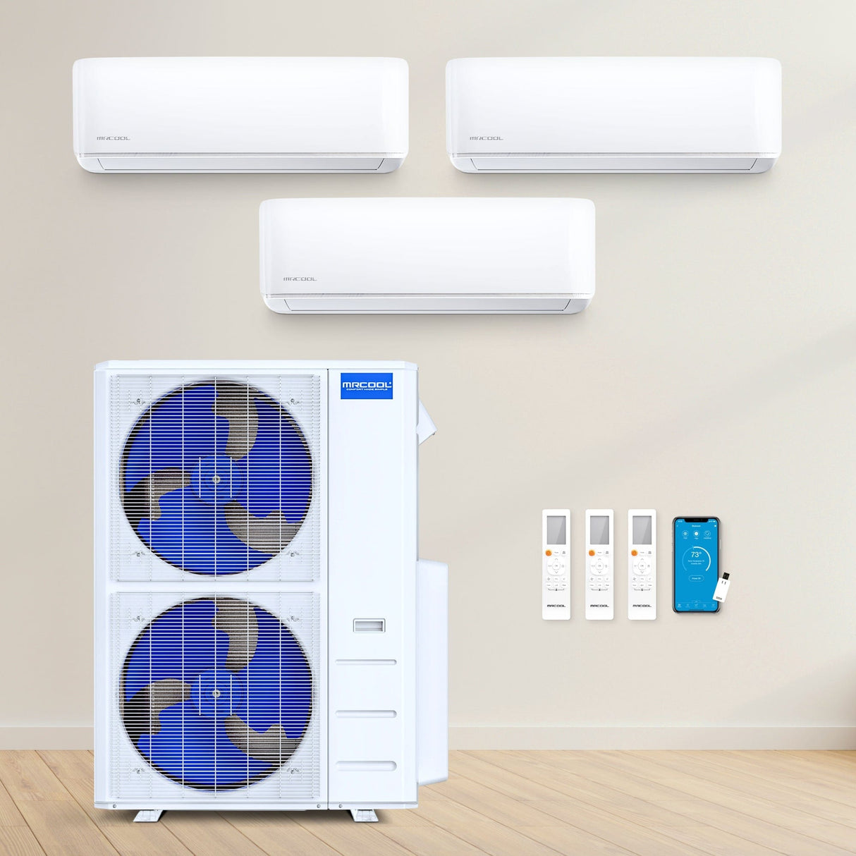 MRCOOL DIY Mini Split - 48K BTU 4-Ton 3-Zone (9K + 9K + 36K) Ductless AC and Heat Pump