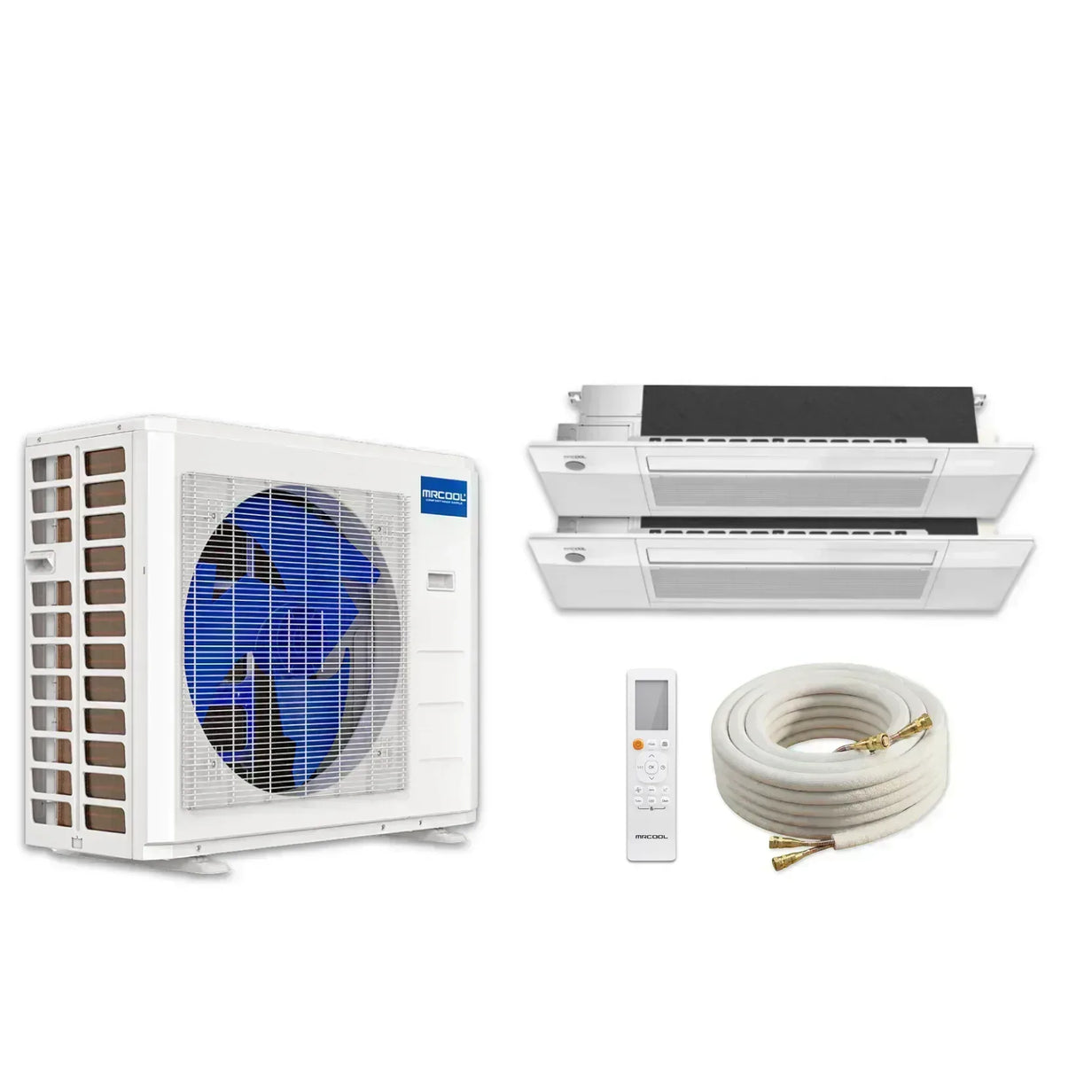 MRCOOL DIY 5th Gen Ceiling Cassette (9K-18K) 2-Zone 36,000 BTU Ductless Mini Split Heat Pump & AC