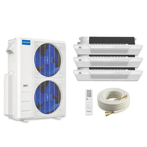 MRCOOL DIY 5th Gen Ceiling Cassette (6K-9K-18K) 3-Zone 48,000 BTU Ductless Mini Split Heat Pump & AC