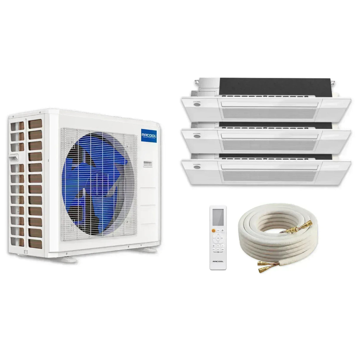 MRCOOL DIY 5th Gen Ceiling Cassette (6K-6K-9K) 3-Zone 27,000 BTU Ductless Mini Split Heat Pump & AC