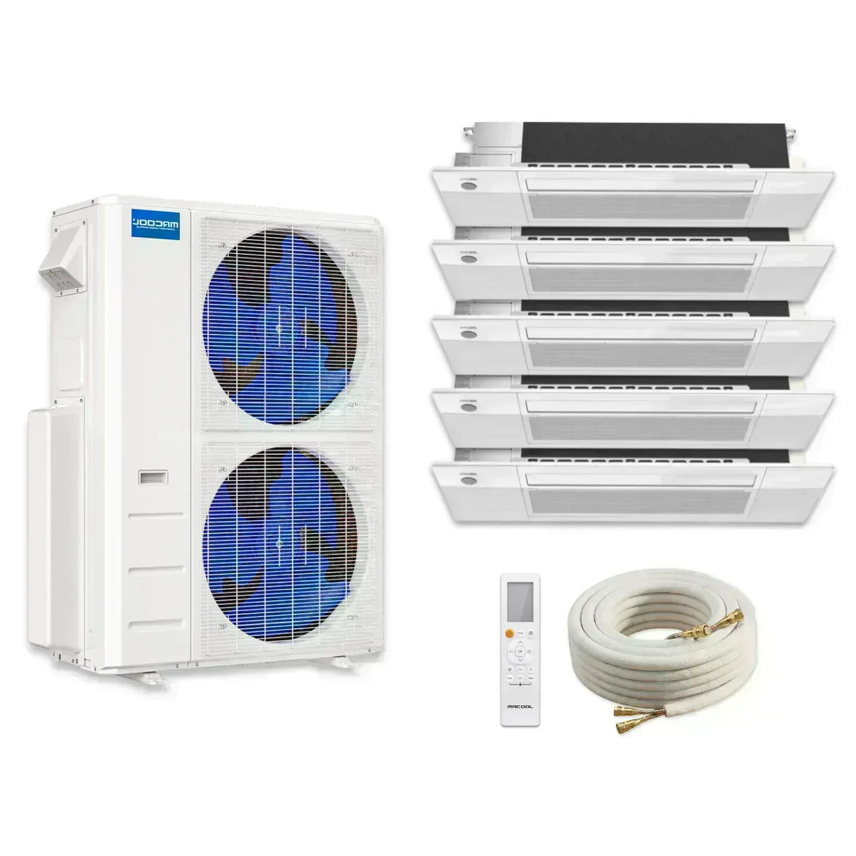 MRCOOL DIY 5th Gen Ceiling Cassette (6K-9K-9K-9K-9K) 5-Zone 55,000 BTU Ductless Mini Split Heat Pump and AC