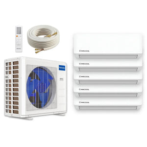 MRCOOL DIY 5th Gen Wall Mount (6K-6K-6K-6K-9K) 5-Zone 36,000 BTU Ductless Mini Split Heat Pump and AC