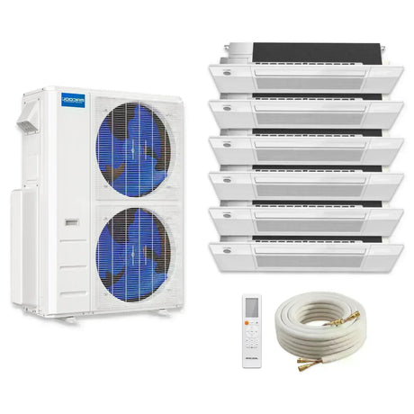MRCOOL DIY 5th Gen Ceiling Cassette (9K-9K-9K-9K-9K-9K) 6-Zone 55,000 BTU Ductless Mini Split Heat Pump and AC