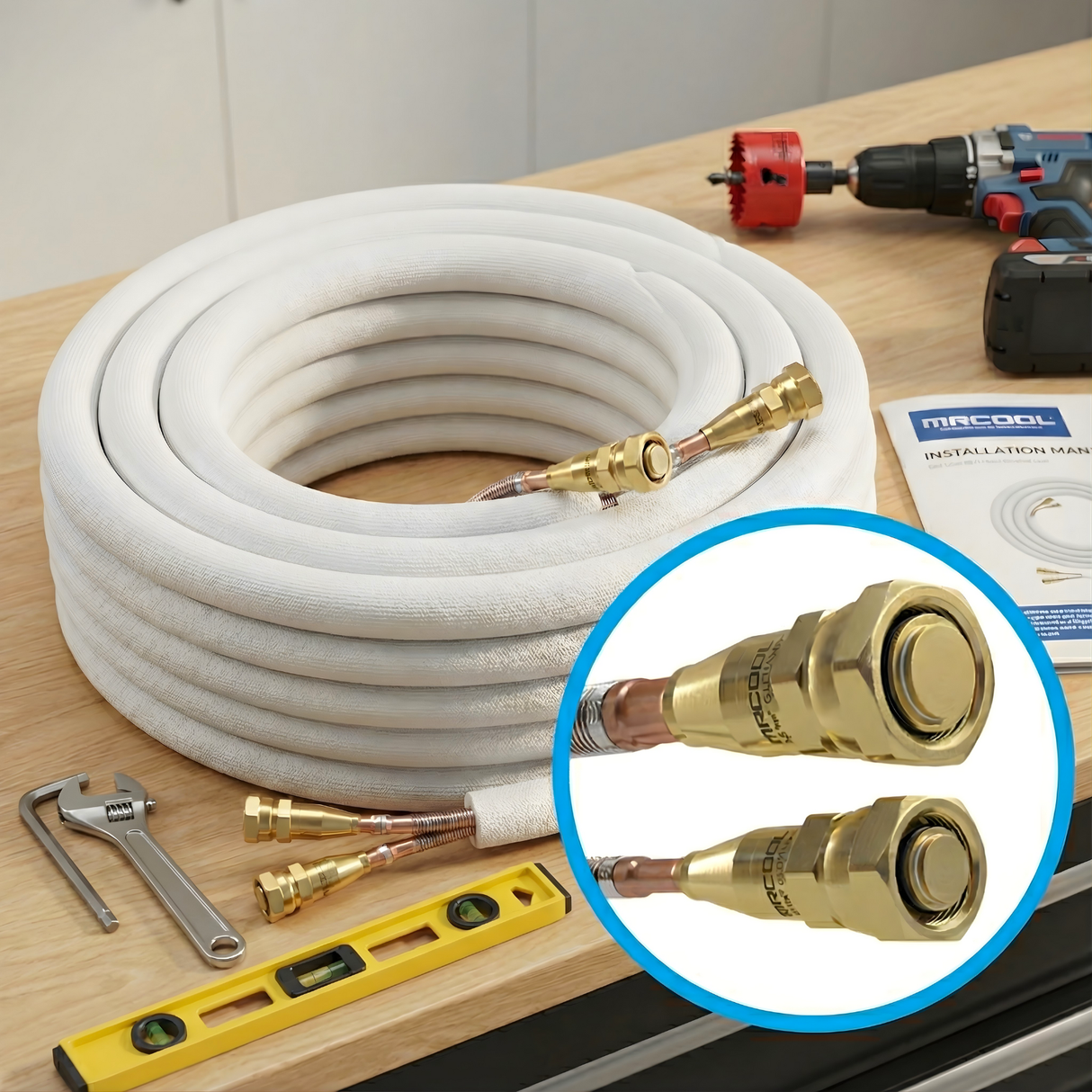 MRCOOL DIY 5th Gen Ceiling Cassette Single-Zone System (18,000 BTU) w/ 25ft pre-charged line