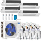 MRCOOL DIY Ceiling Cassette System - 48K BTU 4-Ton 4-Zone (12K + 12K + 12K + 18K) Ductless AC and Heat Pump