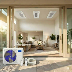 MRCOOL DIY 5th Gen Ceiling Cassette (6K-6K-9K) 3-Zone 27,000 BTU Ductless Mini Split Heat Pump & AC
