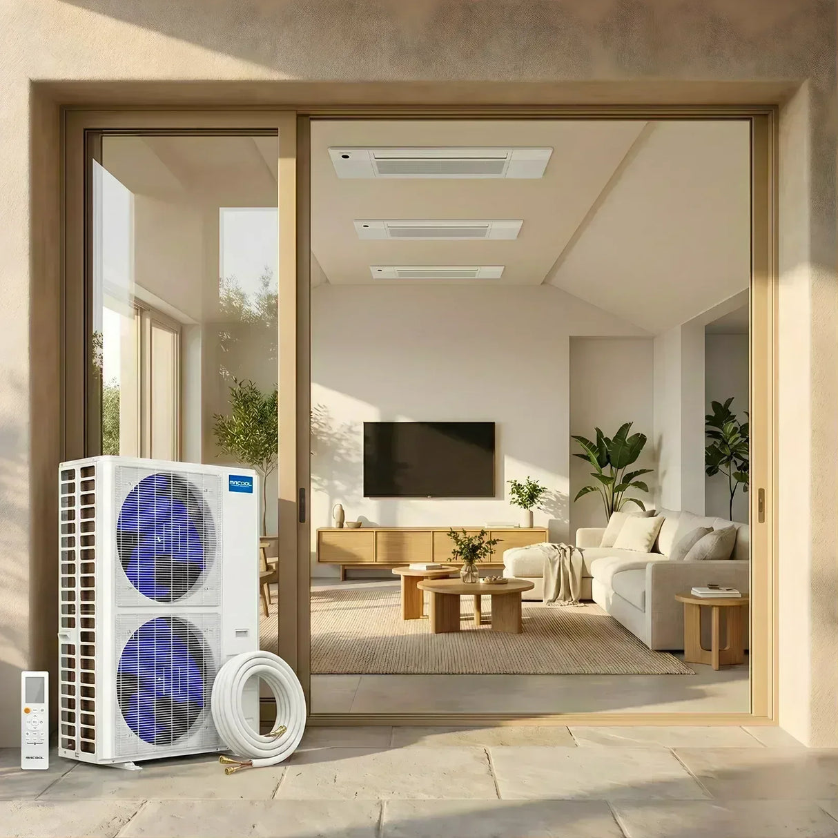 MRCOOL DIY 5th Gen Ceiling Cassette (6K-9K-18K) 3-Zone 48,000 BTU Ductless Mini Split Heat Pump & AC