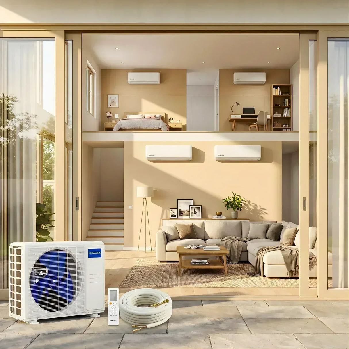 MRCOOL DIY 5th Gen Wall Mount (6K-6K-6K-6K) 4-Zone 27,000 BTU Ductless Mini Split Heat Pump & AC