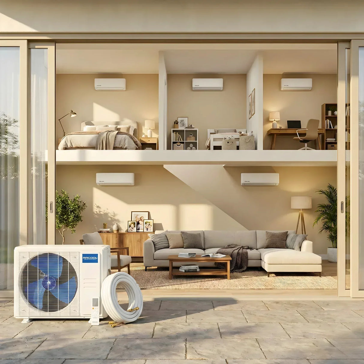 MRCOOL DIY 5th Gen Wall Mount (6K-6K-6K-9K-9K) 5-Zone 36,000 BTU Ductless Mini Split Heat Pump and AC