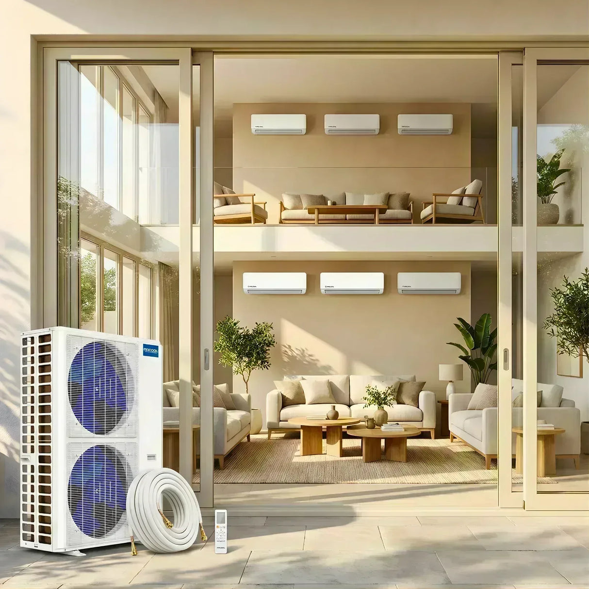 MRCOOL DIY 5th Gen Wall Mount (9K-9K-9K-9K-9K-9K) 6-Zone 55,000 BTU Ductless Mini Split Heat Pump and AC