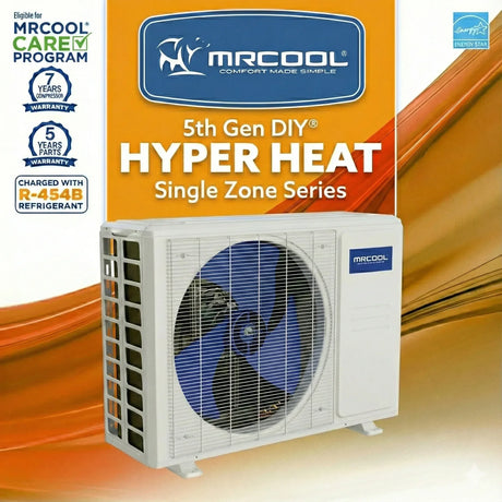 MRCOOL DIY 5th Gen Hyper Heat Single-Zone Mini-Split Condenser (12k & 18k BTU)