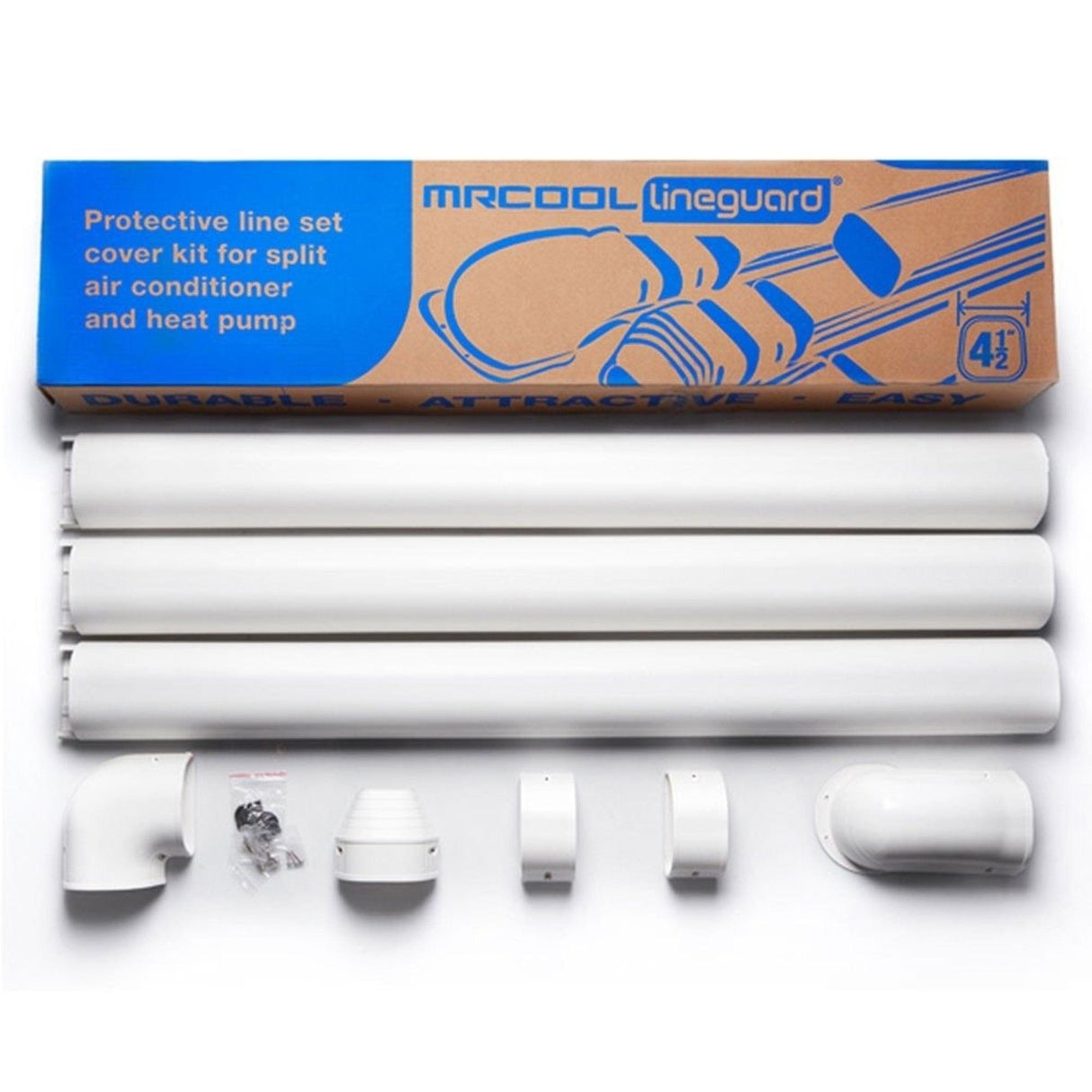 MRCOOL Line Set Cover Kit - 4.5-in Wide, 12Ft Length for Ductless Mini Split Systems