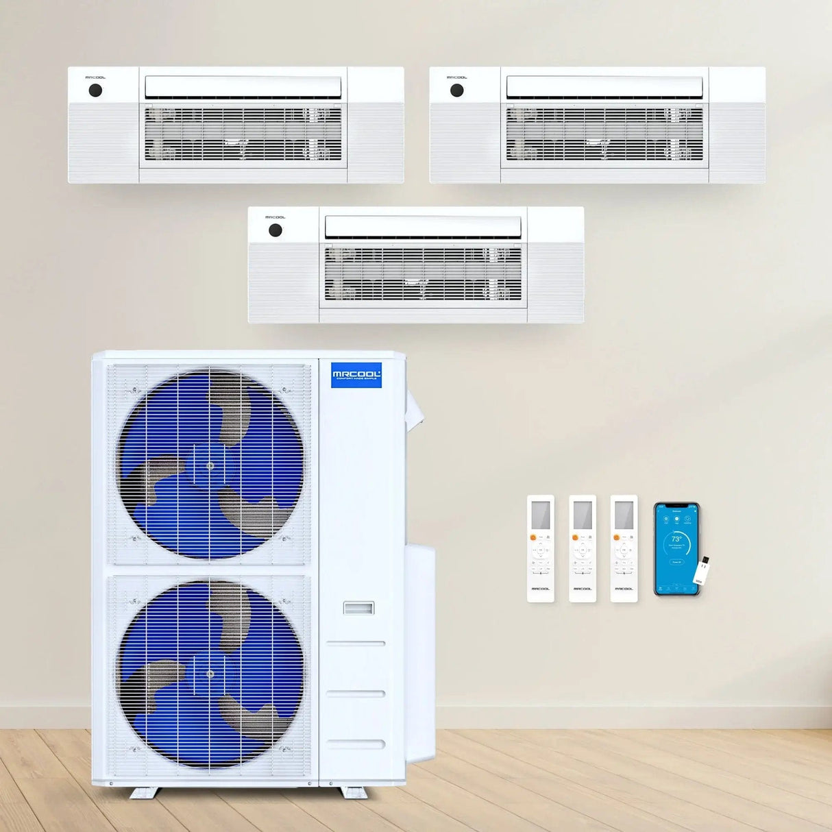 MRCOOL Mini-Split 4th Gen DIY 3-Zone (48,000 BTU: 18K + 18K + 18K)