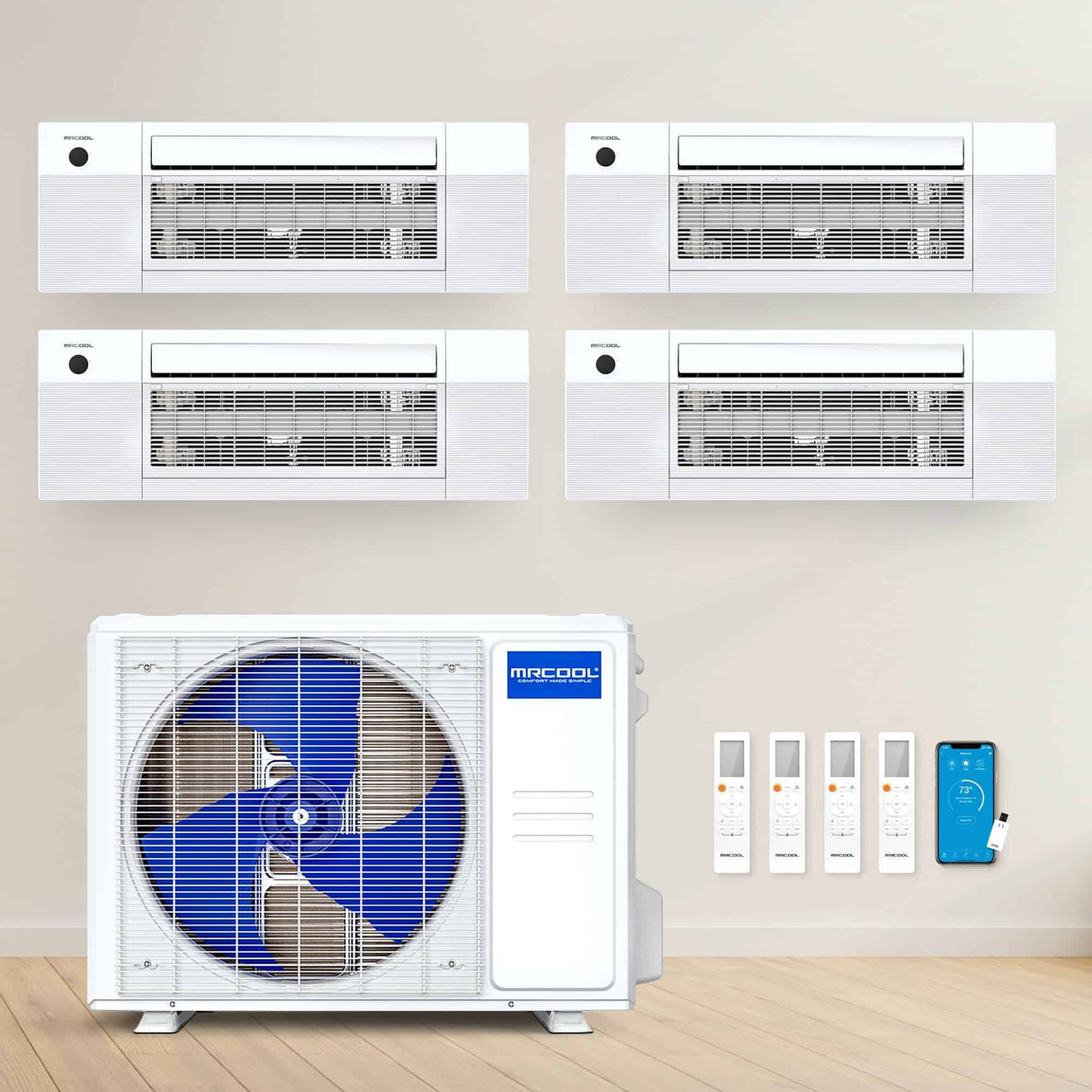 MRCOOL Mini-Split 4th Gen DIY 4-Zone (36,000 BTU: 9K + 9K + 12K + 12K)