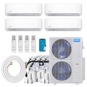 MRCOOL DIY Mini Split - 48K BTU 4-Ton 4-Zone (12K + 12K + 12K + 12K) Ductless AC and Heat Pump w/ pre-charged lines - DIY Mini-splits system | MRCOOL | Wall Mount | DIY-B-436HP12121212